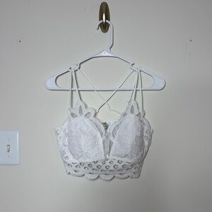 Zenana White Lace Bralette